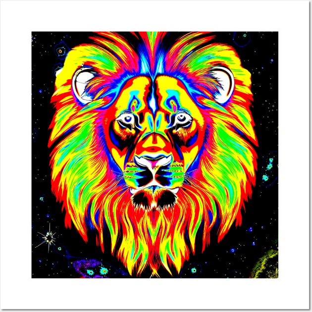 The Lion Dark Rainbow Wall Art by BlakCircleGirl